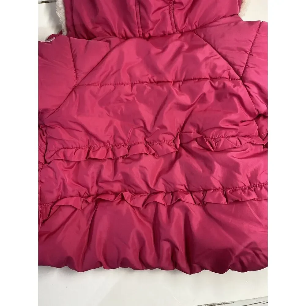 Weatherproof Baby Snow Pants Bibs and Jacket Pink 24 months Ruffled Puffer Coat